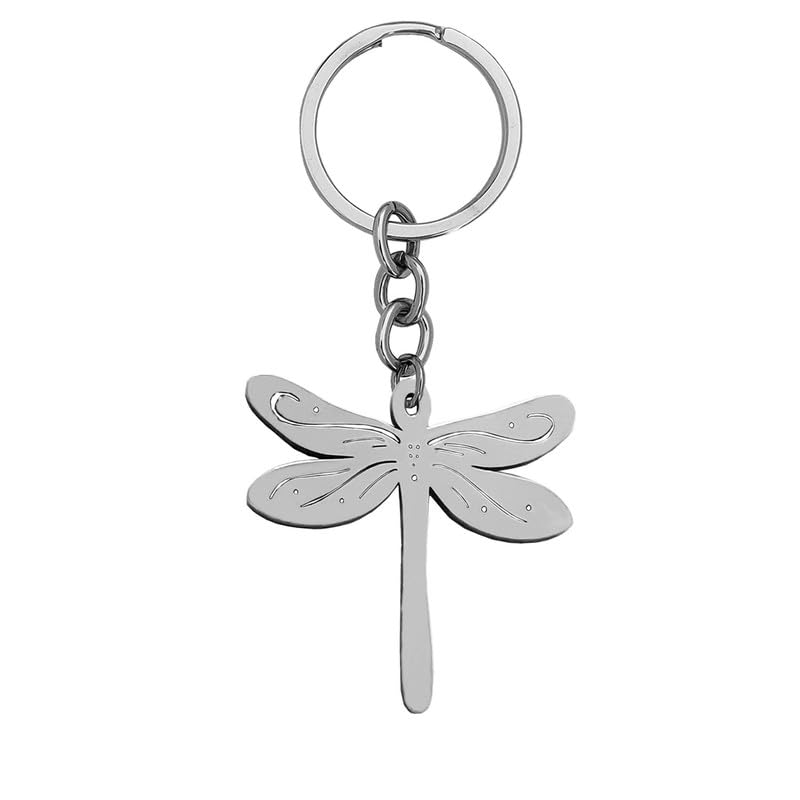M Men Style Butterfly Keyring Spring Summer Butterfly Gifts Handbag Jewellery Silver Stainless Steel Keychain For Men And Women