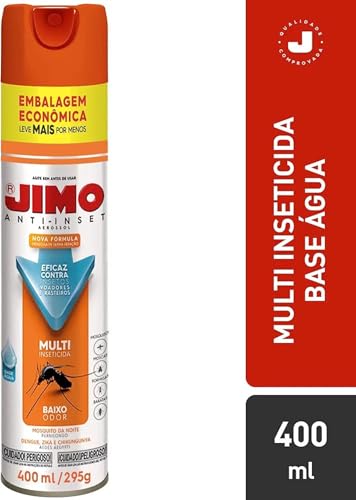 Kit 3 Jimo Anti Insetos Aerossol 400ml/295g - Multi Inseticida Eficaz Contra Mosquitos Dengue Pernil