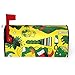 Jamaican Elements Mailbox Cover for Outdoor Decor Magnetic Strips Unique and Practical Design for All Seasons 25.5x21 in