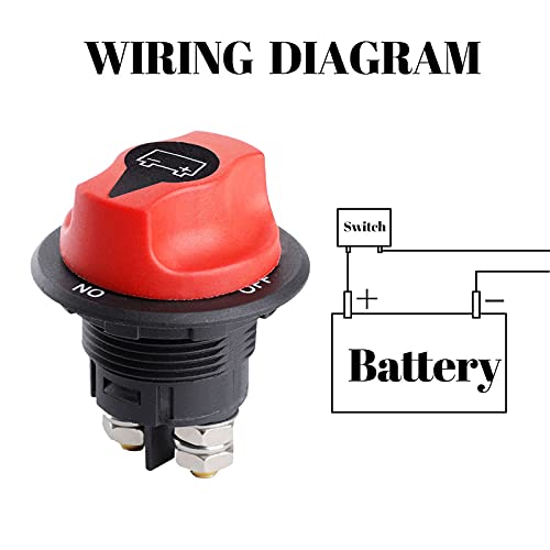 Battery Disconnect Switch 12-48 V Battery Master Cut Shut Off Isolator Switch Max. 32V Dc 100A Cont 150A Int On-Off Power Battery Switches For Car Off-Road Vehicle Truck Boat Rv Marine (100A) #TOP4