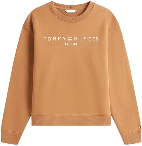 Tommy Hilfiger Damen Sweatshirt ohne Kapuze, Braun (Hickory), XXXL – Ansicht 4