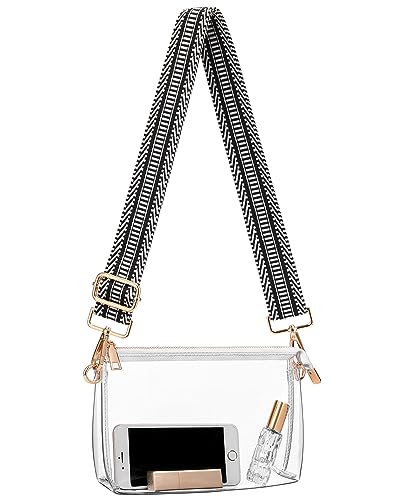 Image of Clear Purse for Women - Stadium Approved Crossbody Bag, Small Stadium Bag for Concerts & Sports Events