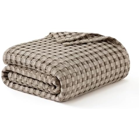 Bedsure Cooling Cotton Waffle Blanket Cover