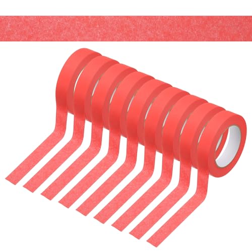 Image of PATIKIL 1 Inch x 495 Yards Painters Tape, Adhesive Masking Tape Paint Tapes for Wall Painting DIY Artist Craft Arts Decoration Labeling, Red