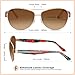CARFIA Acetate Metal Sunglasses for Women Polarized UV Protection Trendy Fashion Style CA2305