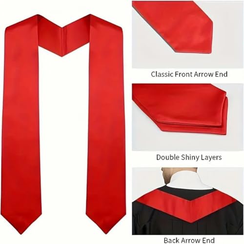 Hrlace Abschluss Stola Unisex Abschlussstola Schulabschlussstola Einfach Abschluss-Stahl einfarbige Abschlussschärpe für Akademischen Kirche Priester Chor Stola Lila Student 150 * 10cm