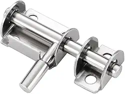 Trava de Segurança para Portas e Janelas em Aço Inoxidável, Trava com Trinco Resistente - Youtek (Tamanho - 6,5CM)