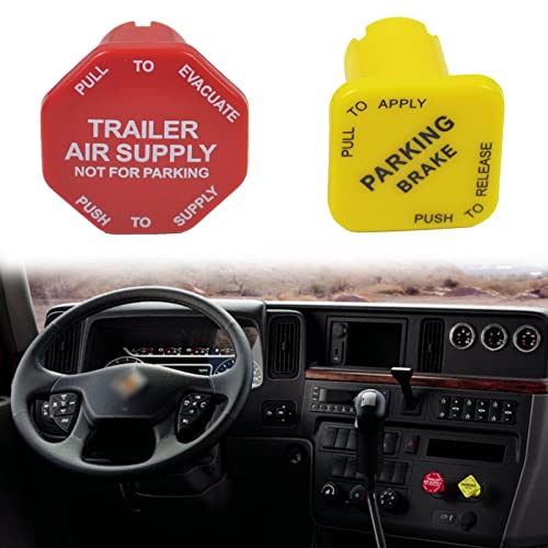 Smart Repairboy Parking Brake And Trailer Air Supply Mv-3 Knob Yellow & Red Fit For Peterbilt Kenworth Volvo Western Star Truck Replace Bendix 298818 298817 #TOP1