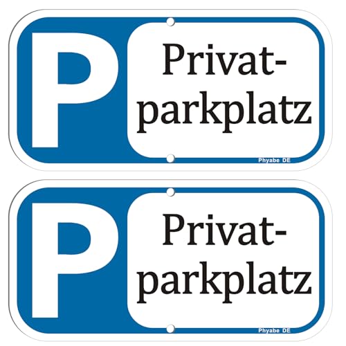 Schild Privat Parkplatz 2 Stück, 30cm x15cm Parken verboten Parkplatzschild, für Ihren Parkplatz, Carport, Wohnanlage, Innen und Außen Anwendbar