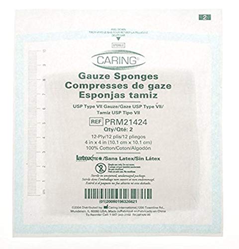 Medline Sterile Woven Gauze Sponges, USP Type VII, 4