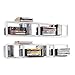 Wall Mount 34 Inch Media Storage Rack CD DVD Organizer Metal Floating Shelf Set of 2 White