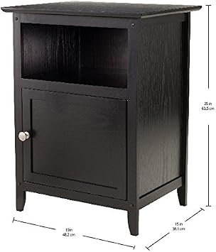 Winsome Henry Nightstand, Black
