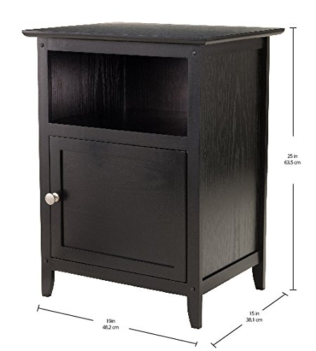 Winsome Wood Henry Accent Table, Black #TOP2