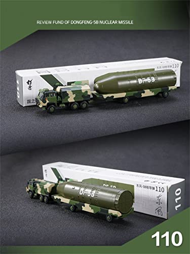 Modelo vehículo misil Dongfeng 5B metal 1:100 miniatura 7