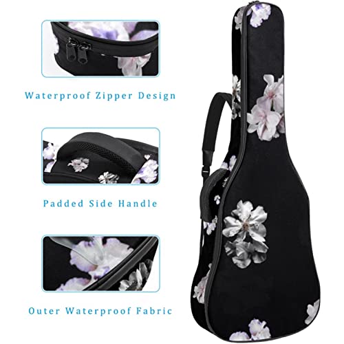 Housse de transport étanche pour guitare avec bandoulière réglable Motif fleurs sur fond noir, Multicolore 01., 42.9×16… - Les Beatles, Paul McCartney, John Lennon, RIngo Starr, George Harrison Housse de transport étanche pour guitare avec bandoulière réglable Motif fleurs sur fond noir, Multicolore 01., 42.9x16… – Image 5