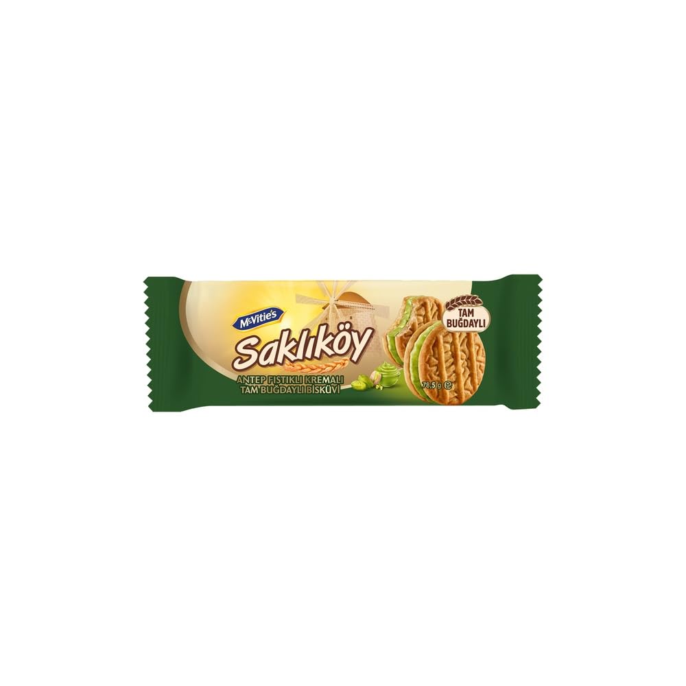 McVitie's Saklıköy Antep Fıstıklı Kremalı Bisküvi, 78.5 Gr