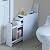 Bathroom Floor Cabinet in White Finish