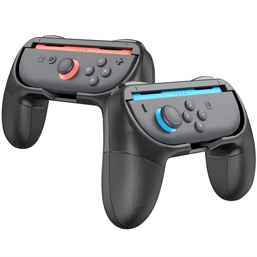 FINTIE Grip Kompatibel mit Nintendo Switch 2 (2025) Joy-Con - [2 Stück] Ergonomisches Design Verschleißfeste Komfort Griff Kit Griffhalter Kompatibel mit Switch Konsole Joy-Con Controller, Schwarz