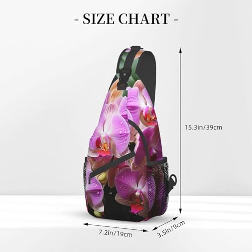 Sling Bag para Hombre y Mujer Color Orchids miniatura 3