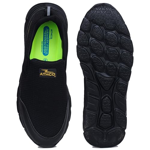 Image of ATHCO Mens Oxyflo Walking Shoes for Man, Lightweight Breathable Comfort Slip-On Casual Shoes for Man with Memory Foam Insole, Lightweight, Comfort Walking Shoe for Men for All-Day Comfort