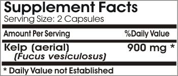 Kelp 900mg // 200 Capsules // Pure // by PureControl Supplements