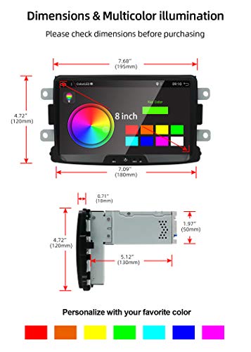 Android 9.0 Autoradio stéréo pour Renault Duster/Dacia Sandero/Lada Xray 2/Renault Captur/Logan 2 |2 DIN 8 inch 2G+32G… - Image 8