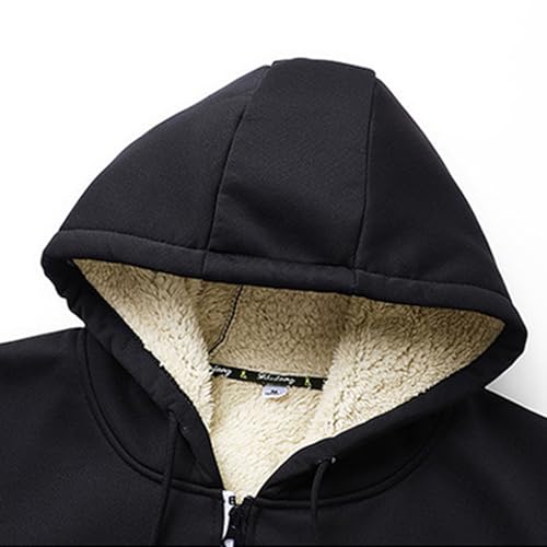Men's Winter Coats Hunting Plush Warm Vintage Long Sleeve Fleece Lined Zip Up Thicken Sherpa Big and Tall Streetwear4