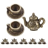 Précision miniature : à l'échelle des maisons de poupées, ce service à thé une touche réaliste à votre cuisine ou café miniature