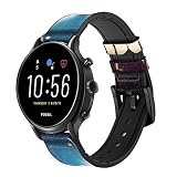 Innovedesire Islamic Sunset Cinturino in Pelle Smartwatch per Fossil Hybrid Smartwatch Nate, Hybrid HR Latitude, Hybrid Smartwatch Machine Taglia (24mm)