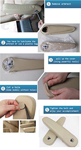 Odyssey Armrest Cover Replacement,Leather Seat Armrest Covers For 2005-2010 Honda Odyssey(Beige) #TOP4