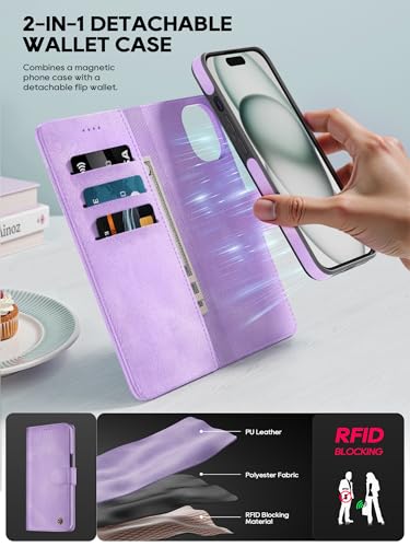 Coque compatible charge sans fil iPhone 14 et détachable