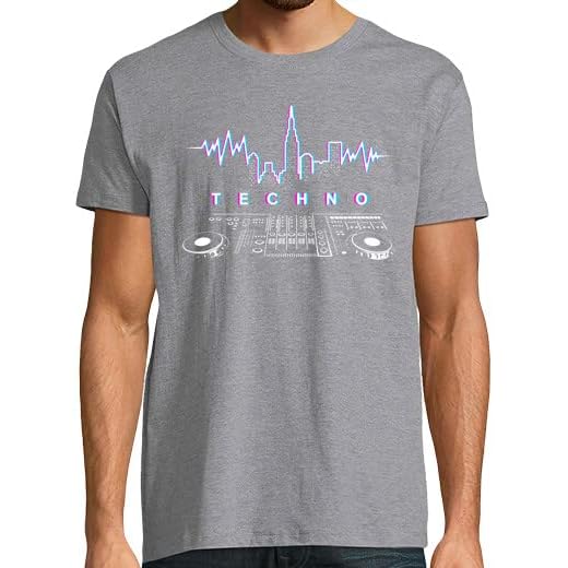 latostadora Camiseta Manga Corta DJ Techno New York T Shirt para Hombre - Gris Vigoré XL - Ref. 2323014-P
