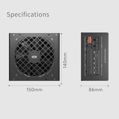 PCCOOLER PSU Fully Modular Power Supply, 850W ATX 3.1, 80 Plus Gold Certified, PCIe 5.1 12V-2×6, Japanese Capacitors, Ultra-Flexible Cables, 5-Year Warranty（KN850） by PCCOOLER - Image 9