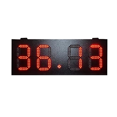Cronómetro digital para exteriores resistente a la lluvia, caja de hierro, pantalla LED roja de 8 pulgadas, formato 88.88, para eventos deportivos, maratones y escalada (reloj blanco de 12 pulgadas, 1 unidad) miniatura 3