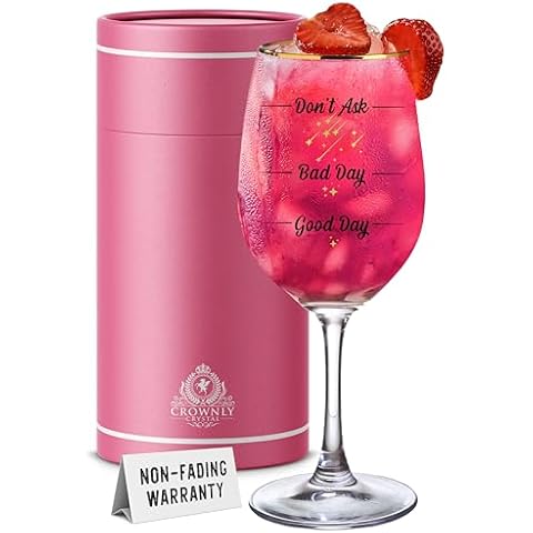 CROWNLY CRYSTAL® Personalised Wine Glass Gift Cover