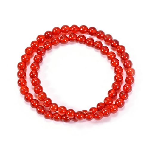 Aluckiss 6mm Agate Bracelet for Women Men Natural Round Beaded Agates Stone Healing Stretch Bracelets Elastic Handmade Polished Gemstone Beads Bracelet
