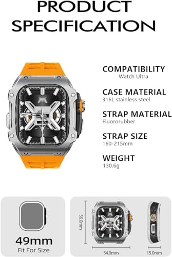 Kit de modification 49mm en caoutchouc agate pour sublimer l'Apple Watch Ultra 2