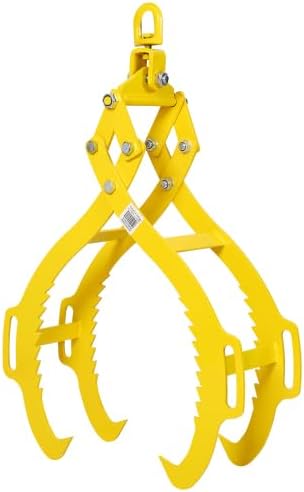 LuckyNote 4 Claw Timber Log Lifting Logging Tongs Grabber Tong, Heavy Duty Solid Steel Lumber tongs have a lifting capacity of 3,300 pounds ((1,498kg) (32")
