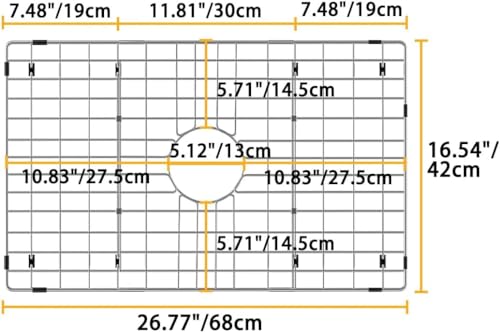 Protector para fregadero SANNO acero inoxidable 26.8" x 16.5" miniatura 2