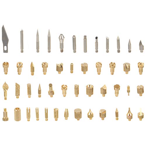 MILISTEN Woodburning Tool 1 Set Wood Burning Kit, 53 Pcs Soldering Iron Tips and Burning Stippling