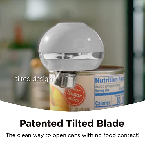 image for Kitchen Mama Mini Electric Can Opener Smooth Edge: Opens Can with One 