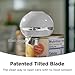 Kitchen Mama Mini Electric Can Opener Smooth Edge: Opens Cans with One Button Press - Ultra-Compact, Portable, Hands-Free, Food-Safe, Battery Operated (White)