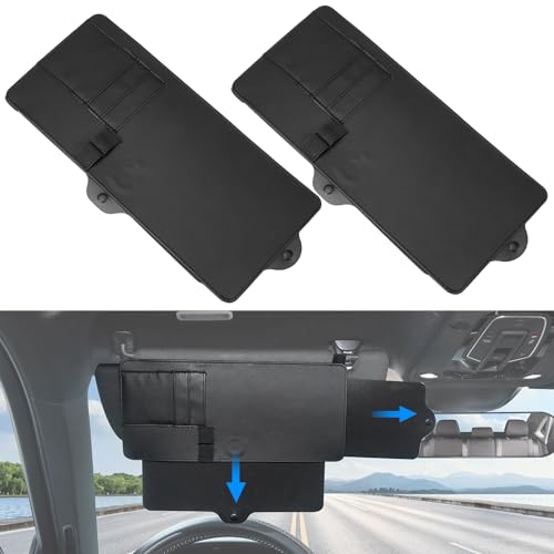 Rallonge de pare-soleil de voiture JOYTUTUS lot de 2 extensions anti-reflet noir universel