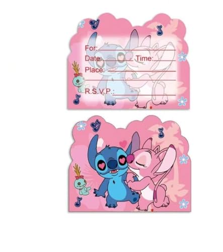 DXRZYS 20pc Birthday Invitations Party Invitations Birthday Party Supplies Decoration (pink)