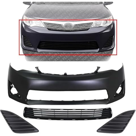 AUTOS PARTS PLUS Bumper Cover Set for 2012-2014 Toyota Camry Cover