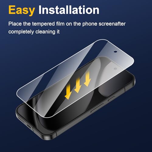 Image of [2+2 Pack] Screen Protector for Google Pixel 10 Pro XL + Camera Lens Protector, 3D Full Coverage, 9H Tempered Glass, Fingerprint Unlocking, Bubble Free