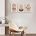 Boho 3 Piece Set: Canvas Wall Art for Living Room, Bedroom, Kitchen, Office & Bathroom - Minimalist Abstract Prints
