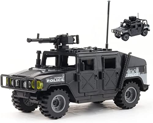 Enhana Building Block Military Vehicle Building Toy Swat Army Car Building Kits Battle Brick, Car Model With 6 Soldier Mini Figures,Building Block Toys Gifts For Boys #TOP5