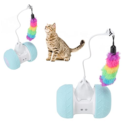 Brinquedo Interativo para Gatos, Controle Automático Recarregável por USB Roda de Exercícios para Ga