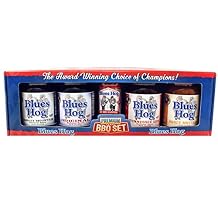 Blues Hog Premium BBQ Large Sampler Variety Pack of 5 with 4 Different Sauces and 1 Rub